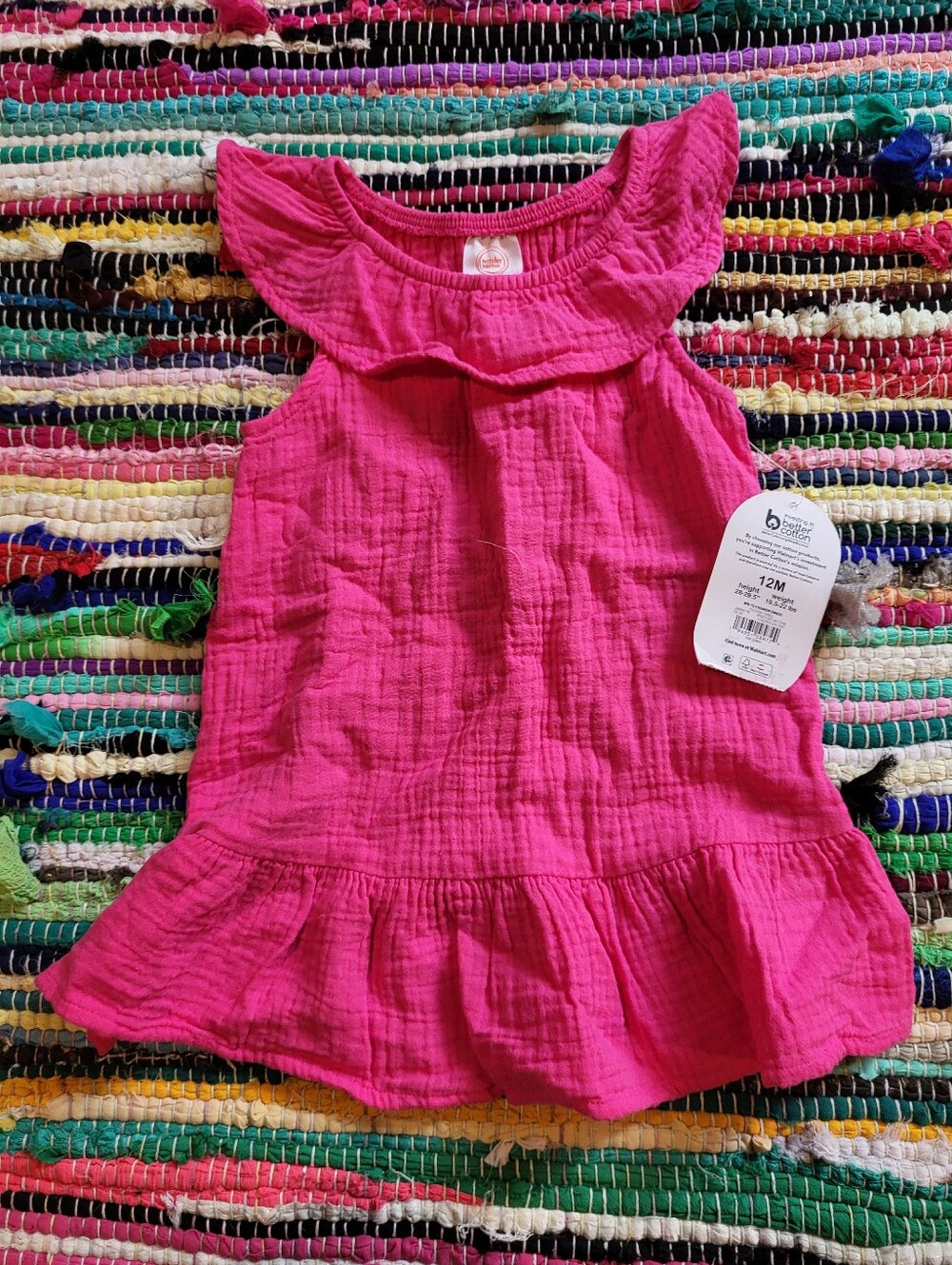Toddler Hot Pink Muslin Dress
